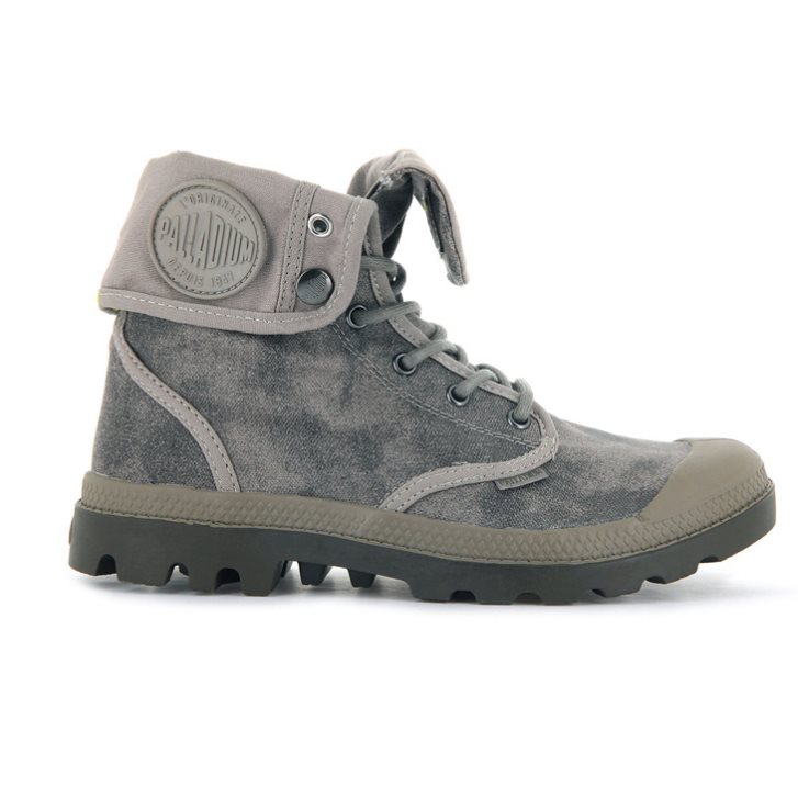 Bottes Palladium Pampa Baggy WAX Femme Grise | FR KQT803N